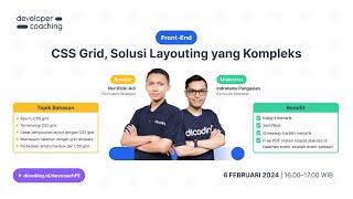 DevCoach 130  FrontEnd  CSS Grid Solusi Layouting yang Kompleks [upl. by Otir]