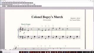 Colonel Bogeys March for easy piano [upl. by Twila]