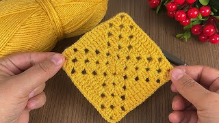 👌🏻Very Easy Granny Square crochet pattern for beginners crochet stitch [upl. by Ahsiemaj]