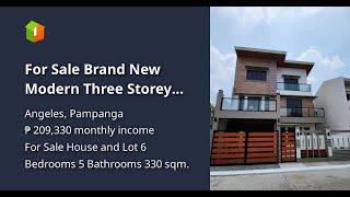 For Sale Brand New Modern Three Storey House With Pool In Pampanga Near Marquee MallNlex [upl. by Otcefrep]