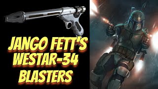 Jango Fett and his WESTAR34 BLASTER PISTOLS  Star Wars Shorts [upl. by Anpas]