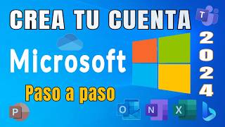 ✅ Cómo CREAR una cuenta de MICROSOFT 2024  fácil y rápido [upl. by Sari254]