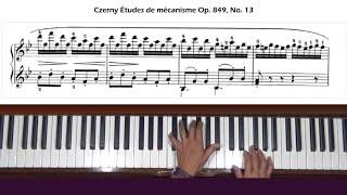 Czerny 30 Études de mécanisme Op 849 No 13 Piano Tutorial [upl. by Yrac]