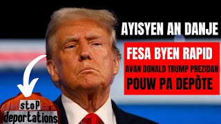 Jwèt la make san Donald Trump vle retounen ak depòtasyon fèsa avanl prezidan [upl. by Adnala]