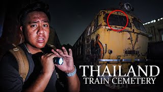 Exploring the Abandoned Train Cemetery of Thailand security came [upl. by Eirrok259]