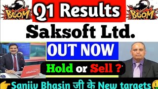 SAKSOFT SHARE Q1 results 2024  Saksoft share latest news  Saksoft share latest news today Saksoft [upl. by Haret368]