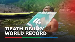 Frances Girardot sets world record in death diving  ABSCBN News [upl. by Lark318]