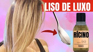 BASTA UMA COLHER DISSO NO ÓLEO DE RÍCINO PROGRESSIVA CASEIRA DE LUXO HairTutorial [upl. by Emersen]