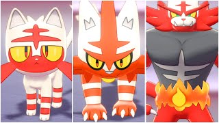 FULL LITTEN EVOLUTION TEAM Shiny Litten Shiny Torracat Shiny Incineroar [upl. by Seiter927]