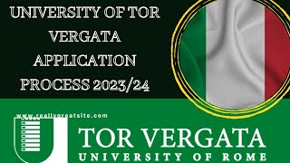 University of Tor Vergata Admission 202324  Bachelor admission in Italy Italy Admission 202324 [upl. by Rianna]