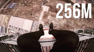 Climbing abandoned Chimney in Poland 256m 840ft [upl. by Aleacim27]