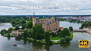 Schwerin  Germany 🇩🇪  4K Drone Footage With Subtitles [upl. by Avrenim]