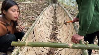 Daily life of a Young Couple  Build Bamboo Boats Grow vegetables Cooking  Tao Thị Ún [upl. by Rumpf959]