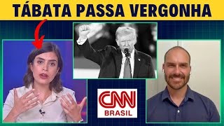 EM DEBATE NA CNN EDUARDO BOLSONARO DESTRÓI TABATA AMARAL [upl. by Assennej]