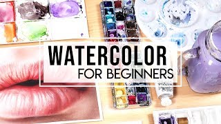 HOW TO USE WATERCOLOR  Guide for Beginners [upl. by Rese]