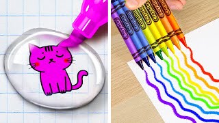 Who Draws Better🎨 Brilliant Drawing Hacks and Creative Art Tricks by Imagine PlayWorld [upl. by Saticilef]