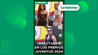 Artistas que impactaron la alfombra roja de los Premios Juventud 2024 I La Opinión [upl. by Perpetua]