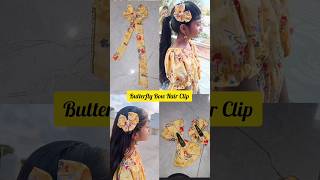 Diy Butterfly Bow hairclipMaking a fabric bow Easy homemade Butterfly Bow hairclip hair shorts [upl. by Carolee652]