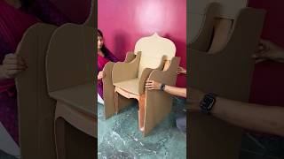 Beautiful Sofa Craft using Waste Plastic Chair short reel viral youtubeshort diycraft trending [upl. by Euqinu]