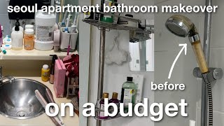 BUDGET Rental Hack Bathroom Makeover in a Seoul Apartment [upl. by Zingg253]