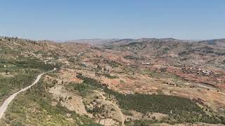 On the road from Antsirabe to the capital of Madagascar Antananariva Tana drone video [upl. by Nwahsud513]