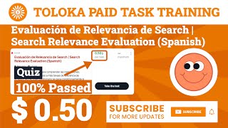 Evaluación de Relevancia de Search  Search Relevance Evaluation Spanish Quiz Toloka 050 Task [upl. by Avner]