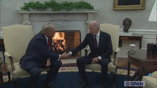 President Biden and Presidentelect Trump Meet at White House [upl. by Mikey]