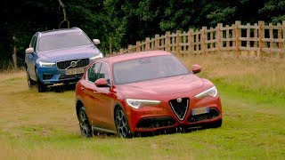 Alfa Romeo Stelvio vs Volvo XC60  Top Gear Series 25 [upl. by Ynahirb]