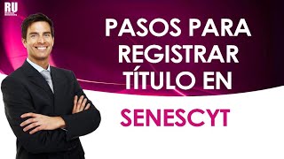 PASOS PARA REGISTRAR TÍTULOS OBTENIDOS EN EL EXTRANJERO EN SENESCYT [upl. by Bonilla]