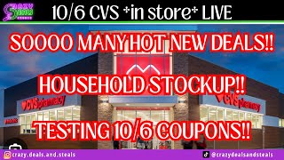 106 CVS in store LIVE Super HOT NEW CVS Deals🔥 Household stock up🔥 Testing NEW coupons amp MORE [upl. by Llesig301]