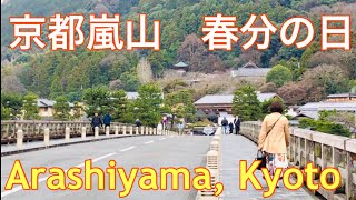 春分の日の京都嵐山㊗️ Arashiyama Kyoto on the vernal equinox day 2024年3月20日（水） [upl. by Bollay]