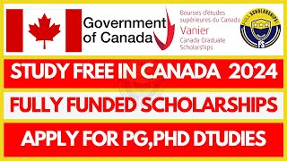 Canada Scholarships  Government of Canada Vanier Graduate Scholarship 20242025 for PG PhD Studies [upl. by Narih]