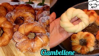 CIAMBELLE GRAFFE SOFFICI FRITTE VELOCI ricette dolce deliziose ciambellefritellicarnivale [upl. by Goodill494]