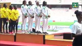 The Nigerian anthem was played at the Japoma Stadium in Douala Cameroon [upl. by Aneeram]