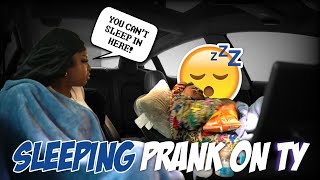 SLEEPING IN THE CAR TO GET MY GIRLFRIENDS REACTION MUST WATCH Im 40 ON PRANKS [upl. by Ybroc351]