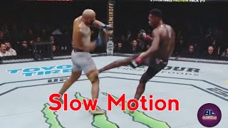 Israel Adesanya Vs Yoel Romero  Slow Motion [upl. by Imuyam]