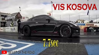 Vis Kosova Nissan Gtr 3000 hp Drag Race Malta 77 sec [upl. by Soll]