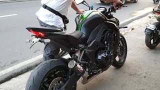 Kawasaki Z1000 2020 with SC Project real carbon 61mm screen type sound check [upl. by Odracir]