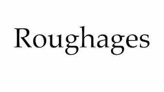 How to Pronounce Roughages [upl. by Ardnala]