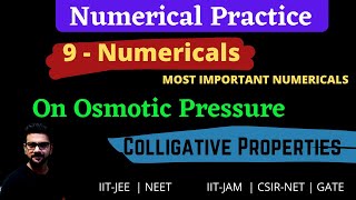 Osmosis  Osmotic Pressure  Colligative Property  Class 12  Numerical Practice [upl. by Lirrehs141]