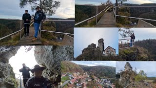 Justus Unterwegs Alpiner Aufstieg zur Aussicht Burg Obertüchersfeld am Zeckenstein Aussichtspunkt [upl. by Jepson]