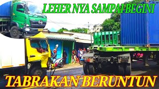 Sopir terjepit❗️Tabrakan beruntun truk vs bus budiman di malangbong kemacetan panjang [upl. by Rosenthal]