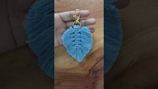 macrame leaf keychain macrame macrametutorial art [upl. by Lleryt]