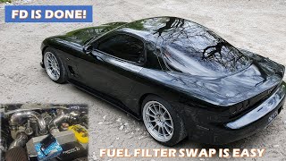 Epic Half Bridgeport FD RX7 Is Done  Fuel Filter Swap [upl. by Eiggem]