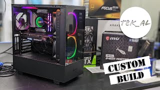 NZXT H510 Elite and Kraken X63 Custom Build raw footage  time lapse [upl. by Shauna]