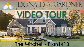 Craftsman house plan with a hillsidewalkout foundation and five bedrooms  The Mitchell [upl. by Ainattirb366]