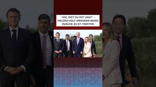 shorts gegenpol biden joebiden italien italy usa g7 potus westen meloni georgiameloni [upl. by Elnore114]