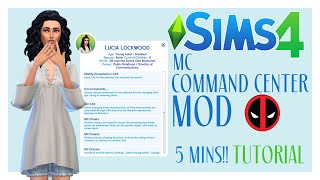 HOW TO INSTALL MC COMMAND CENTER MOD SIMS 4 2022 IN UNDER 5 MINUTES [upl. by Arten]