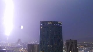 Lightning striking the BT Tower Birmingham UK [upl. by Ellery]