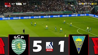 Sporting CP vs Estoril Praia 51  Liga Portugal Betclic 202324  Match Highlights [upl. by Orlena]